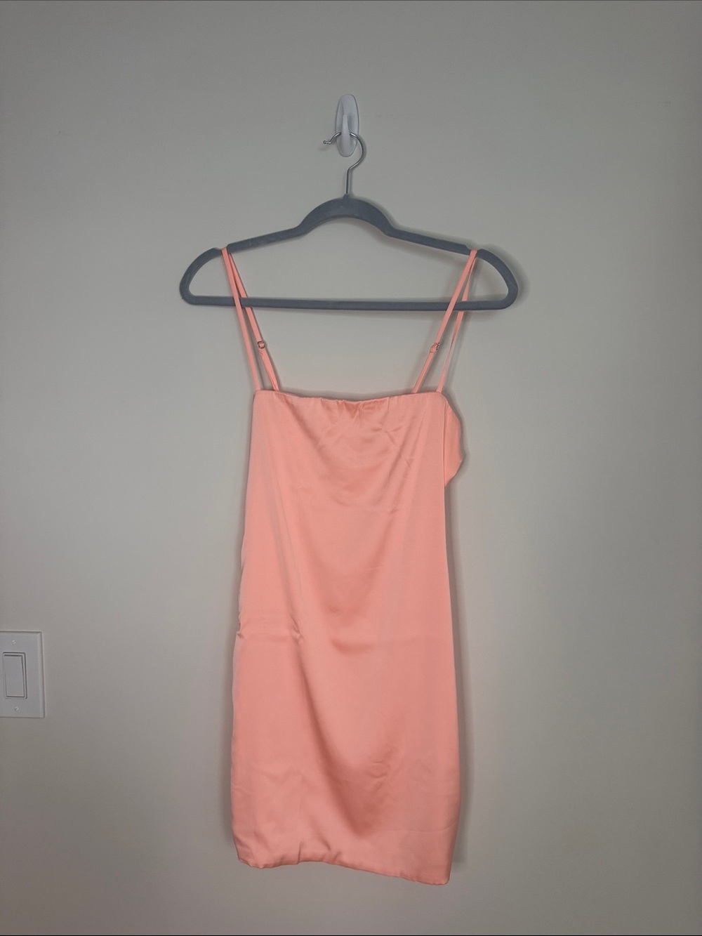 Oh Polly Peach Mini Dress with Adjustable Straps